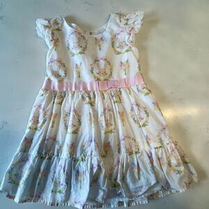 The Children's Place Pink and White Bunny Dress